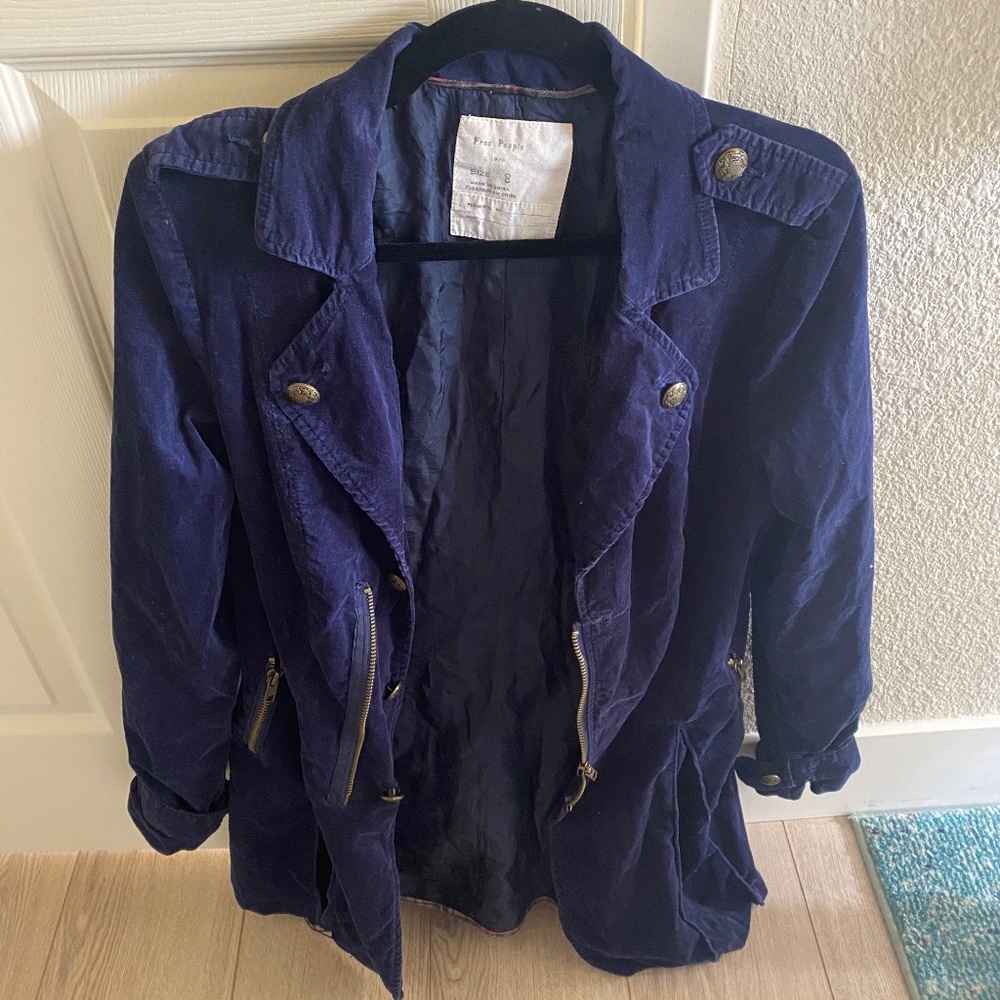 Blue free people jacket